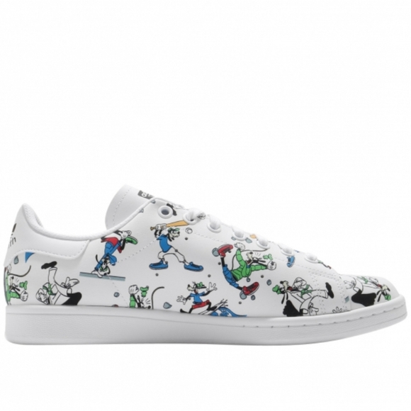 DISNEY X ADIDAS STAN SMITH GOOFY WHITE BLACK - Picture 7 of 8
